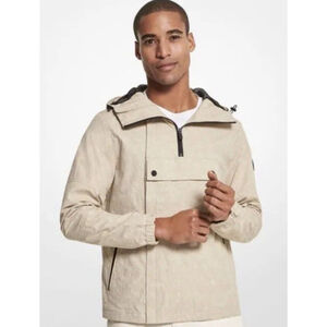 Men's Michael Kors Crinkled Woven Hoodie Cargo Jacket. Size Small. NWT $298